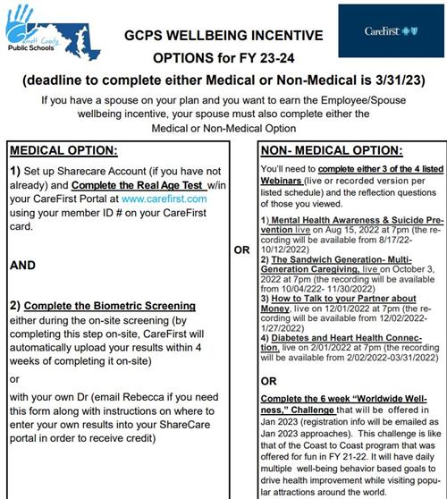 inforgraphic highlighting Active/ RU Wellbeing Incentive